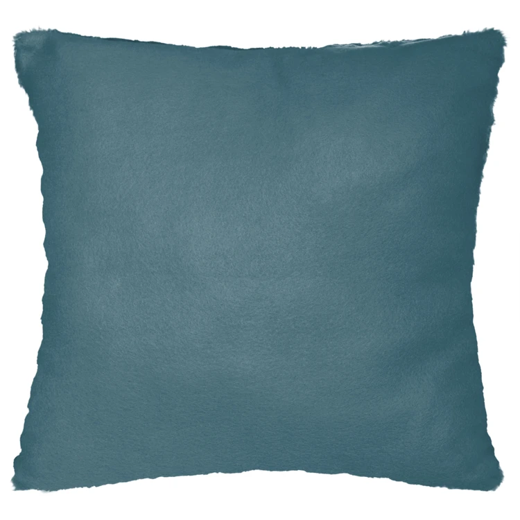 Coussin déhoussable effet imitation fourrure