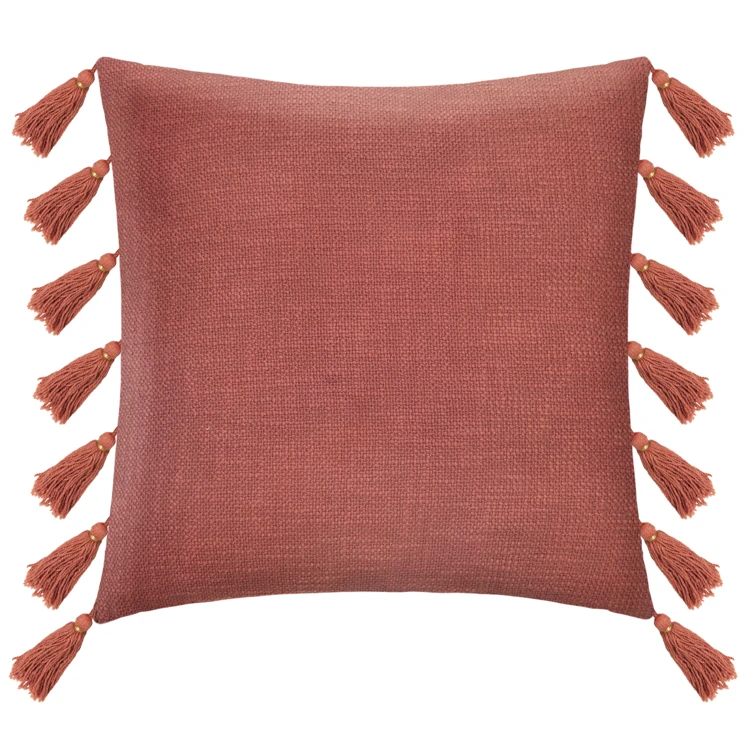 Coussin gypsy avec pompons