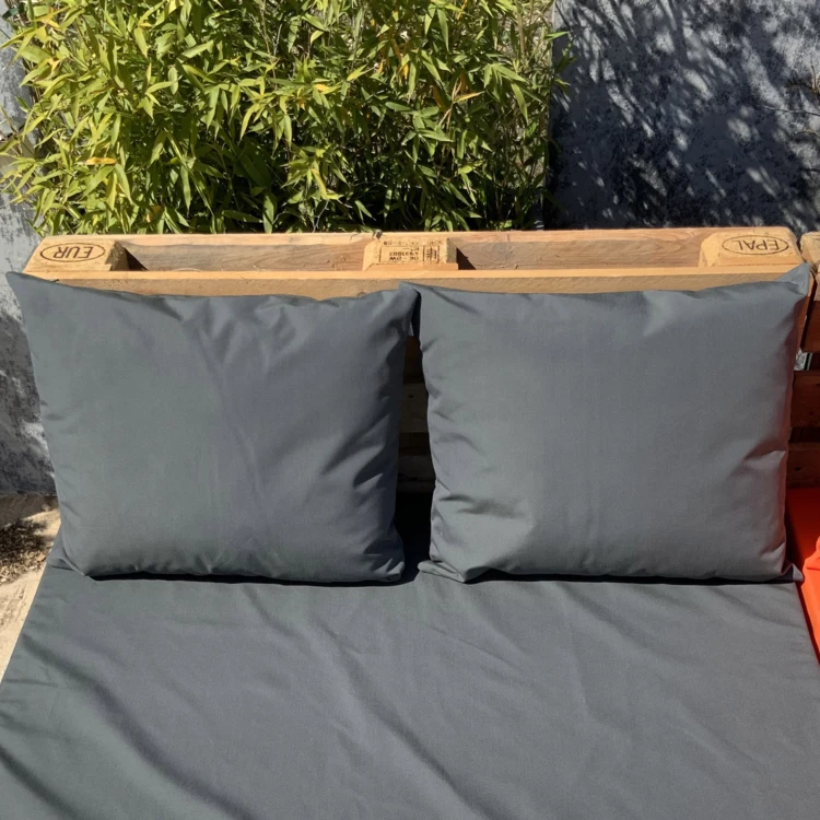 Ensemble de 2 coussins outdoor pour salon palette