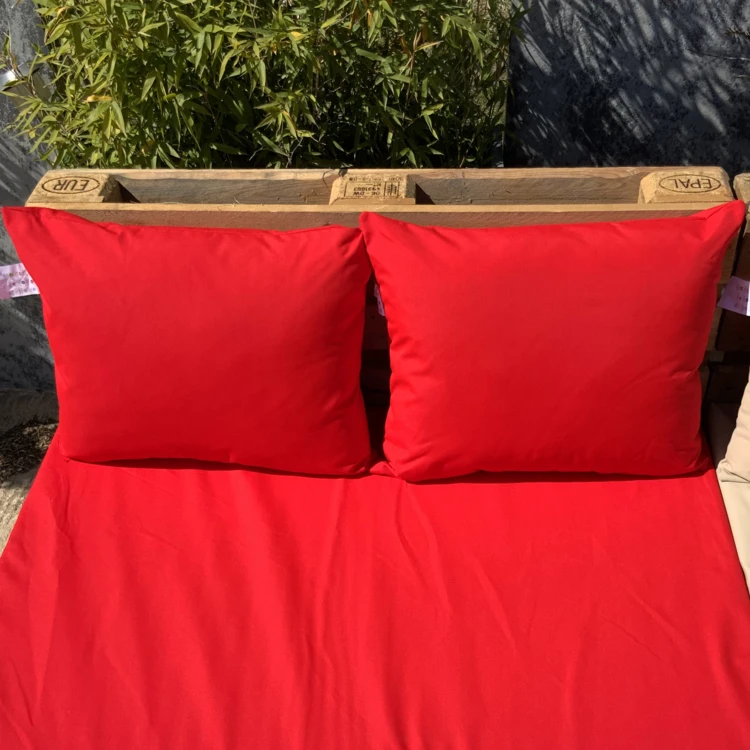 Ensemble de 2 coussins outdoor pour salon palette