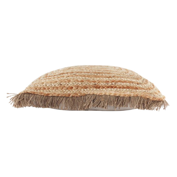 Coussin en jute bohème