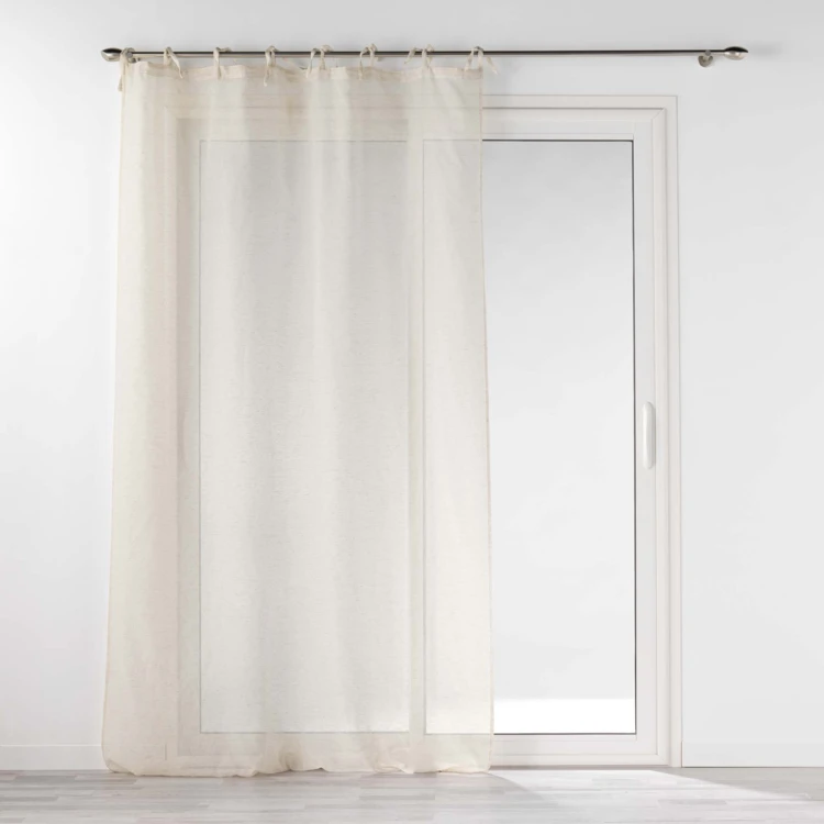 Voile mit Bindebändern in Leinenoptik