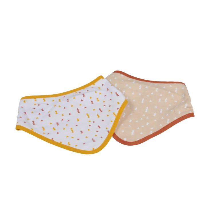 Lot de 2 bavoirs bandana forêt