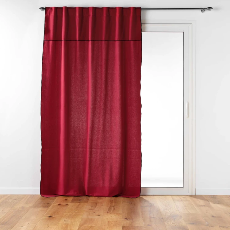 Voile Vorhang aus recycelter Baumwolle mit verdeckten Schlaufen