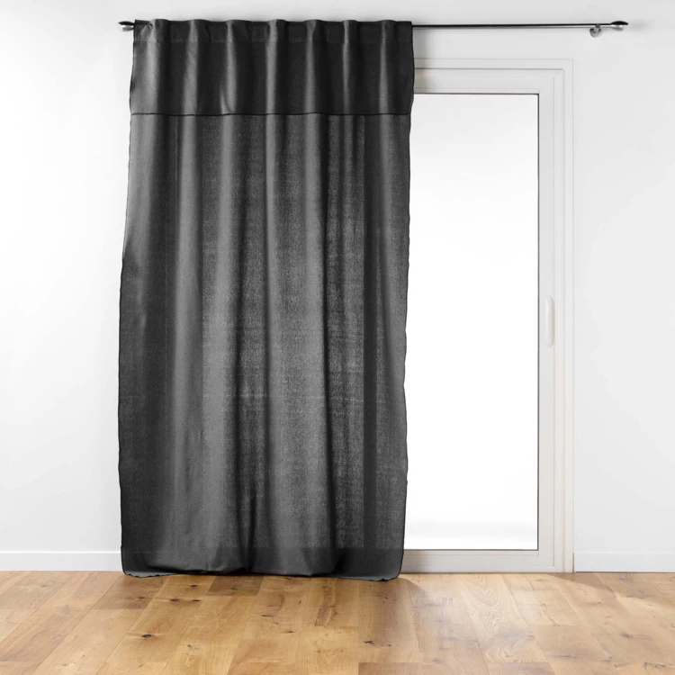 Voile Vorhang aus recycelter Baumwolle mit verdeckten Schlaufen
