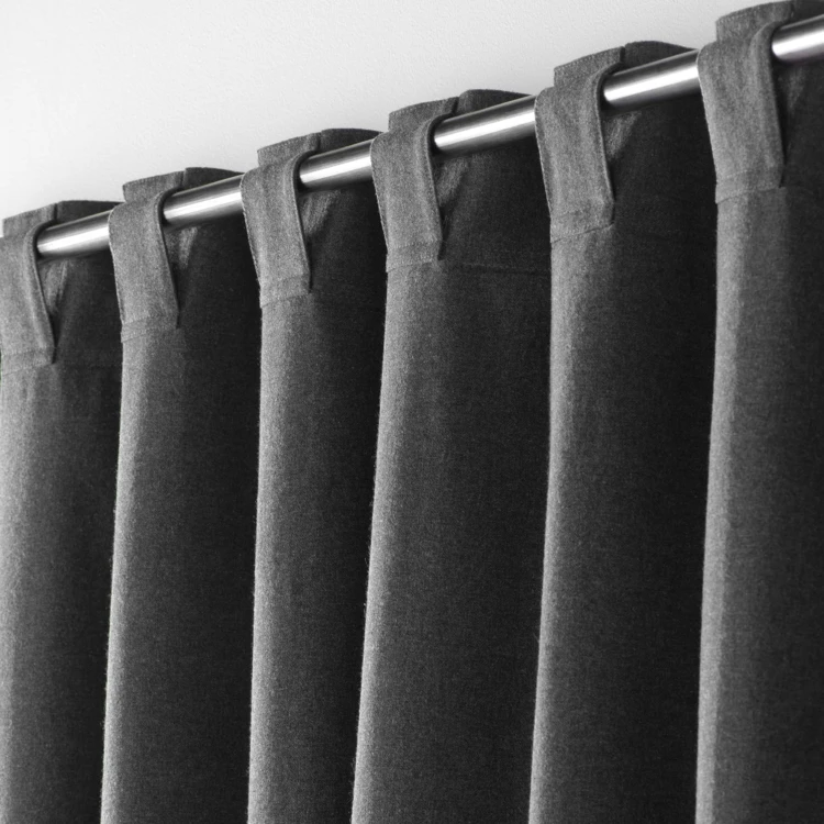 Voile Vorhang aus recycelter Baumwolle mit verdeckten Schlaufen