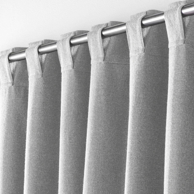 Voile Vorhang aus recycelter Baumwolle mit verdeckten Schlaufen