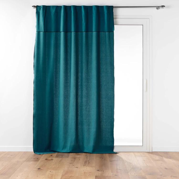 Voile Vorhang aus recycelter Baumwolle mit verdeckten Schlaufen