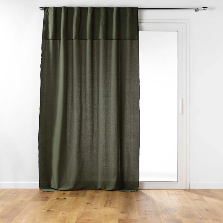 Voile Vorhang aus recycelter Baumwolle mit verdeckten Schlaufen