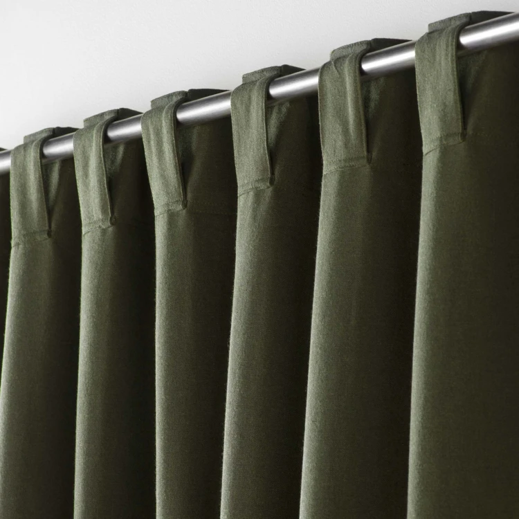 Voile Vorhang aus recycelter Baumwolle mit verdeckten Schlaufen