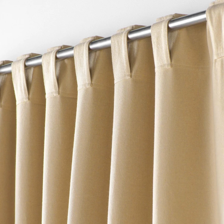Voile Vorhang aus recycelter Baumwolle mit verdeckten Schlaufen