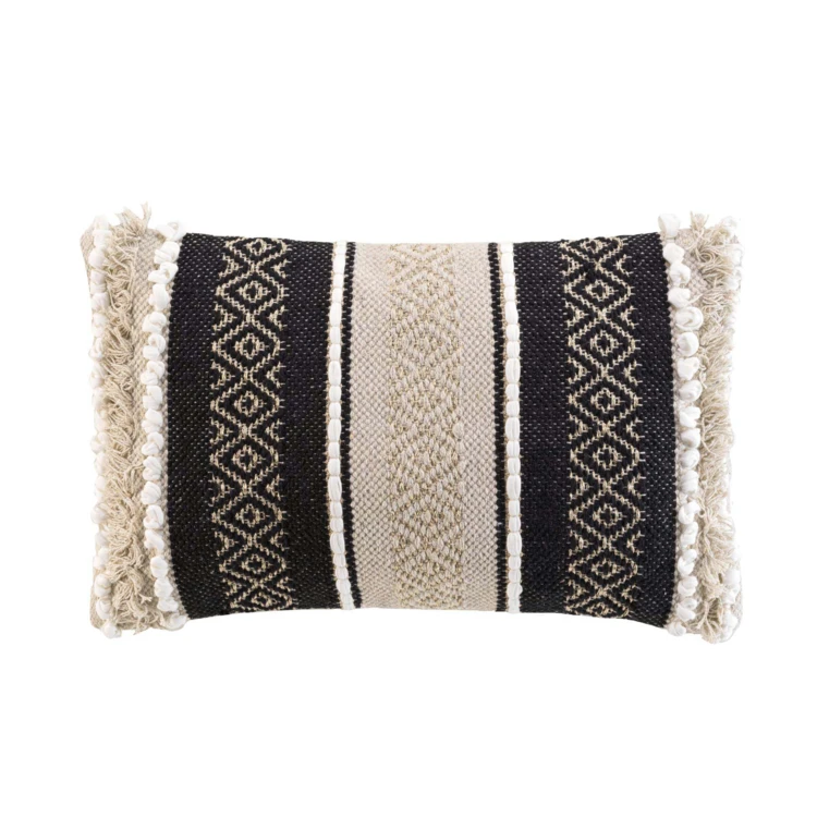 Coussin ethnique avec fils lurex