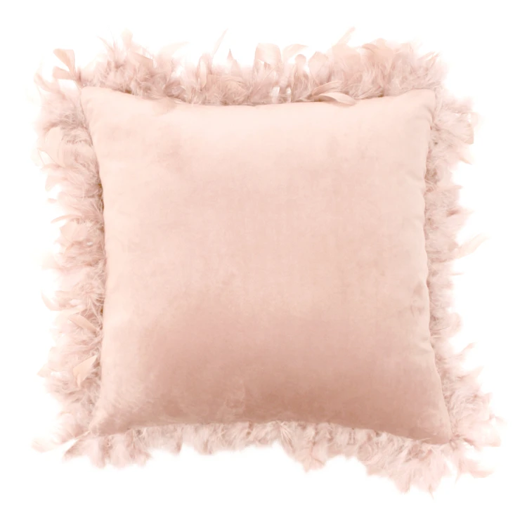 Coussin en velours à plumes