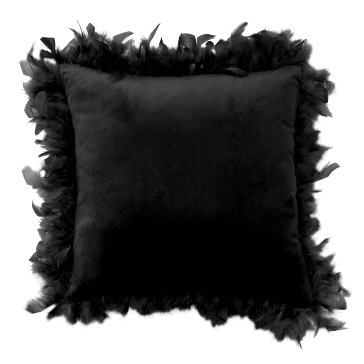 Coussin en velours à plumes