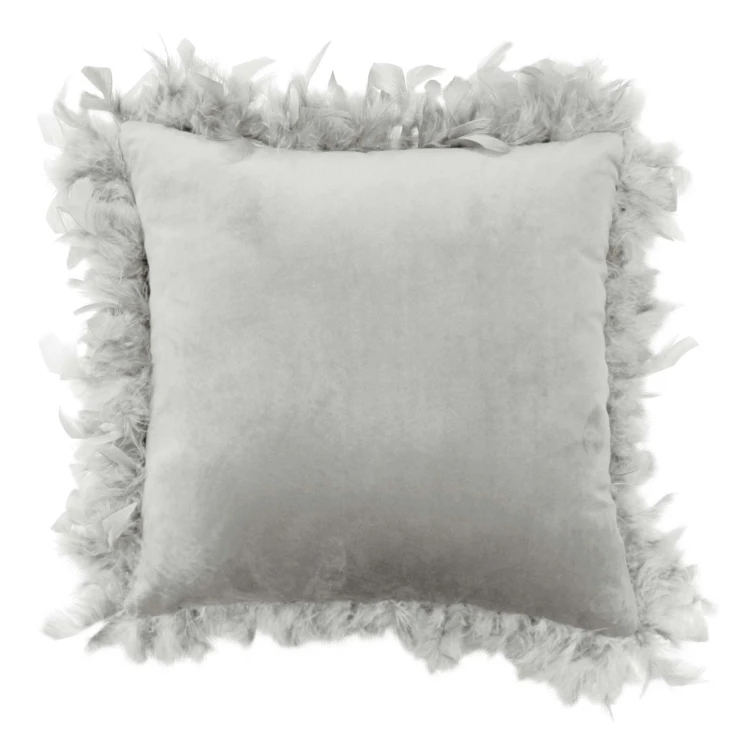 Coussin en velours à plumes