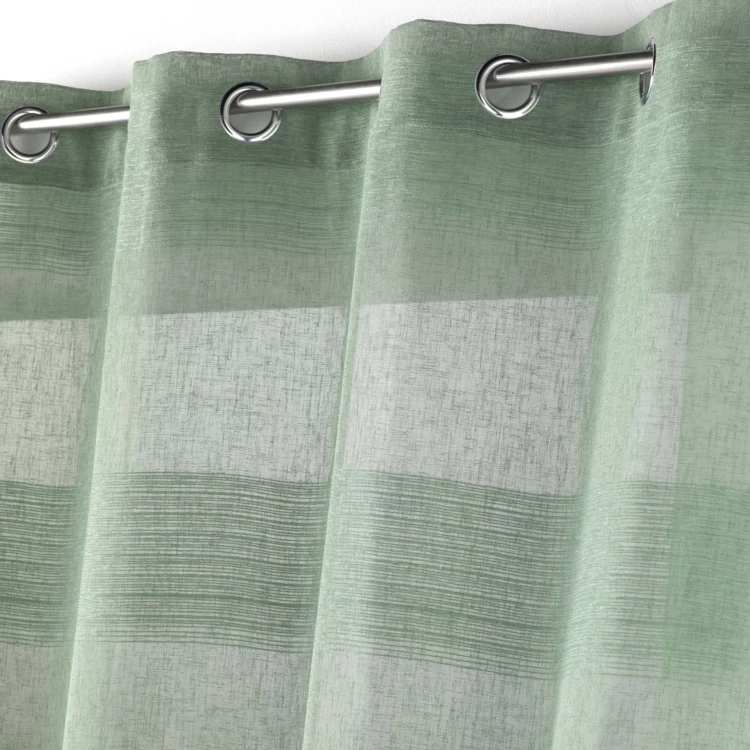 Gestreifter Vorhang mit Leinen-Effekt, gewebt aus Chenille-Garnen