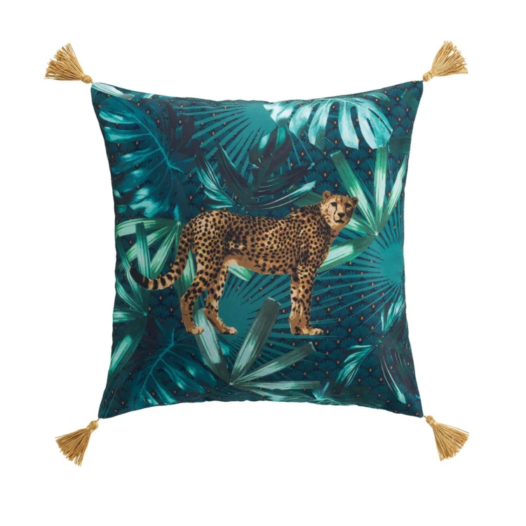 Coussin jungle avec guépard