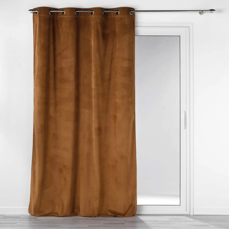 Rideau à œillets casual sauge velours côtelé uni
