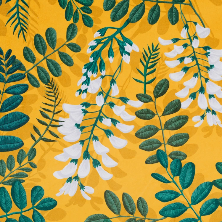 Tissu aux feuilles d'acacia