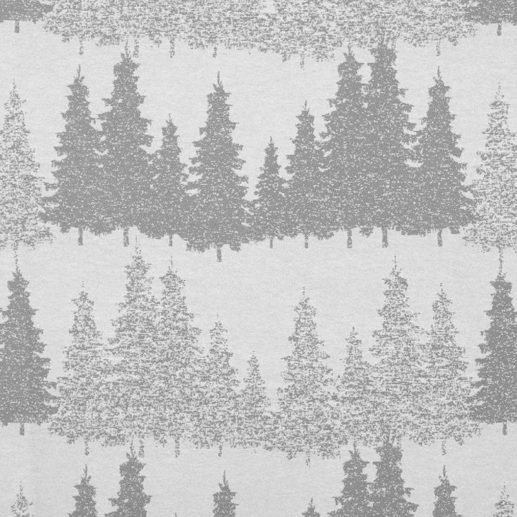 Tissu jacquard au paysage enneigé