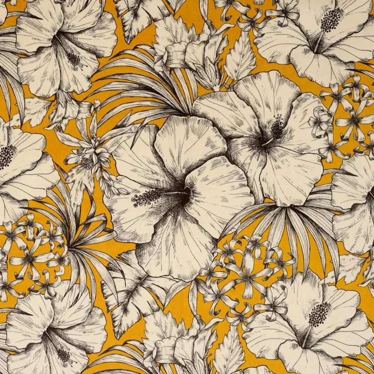 Tissu d'ameublement à motif floral