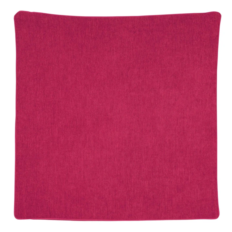 Housse de coussin passepoilée effet velours