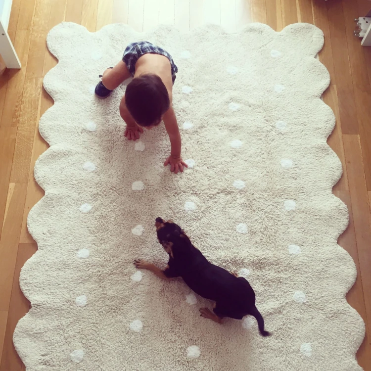 Tapis lavable en forme de biscuit