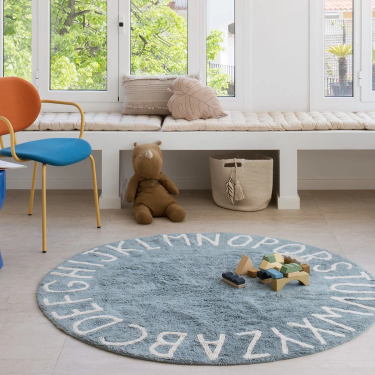 Tapis lavable rond ABC