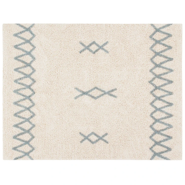 Tapis atlas natural bleu vintage