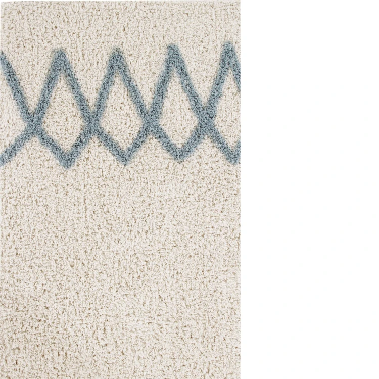 Alfombra atlas natural vintage blue