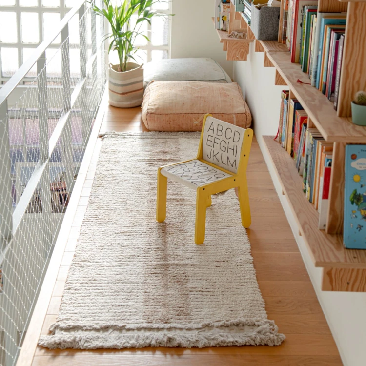 Tapis de couloir lavable et réversible caramel duo