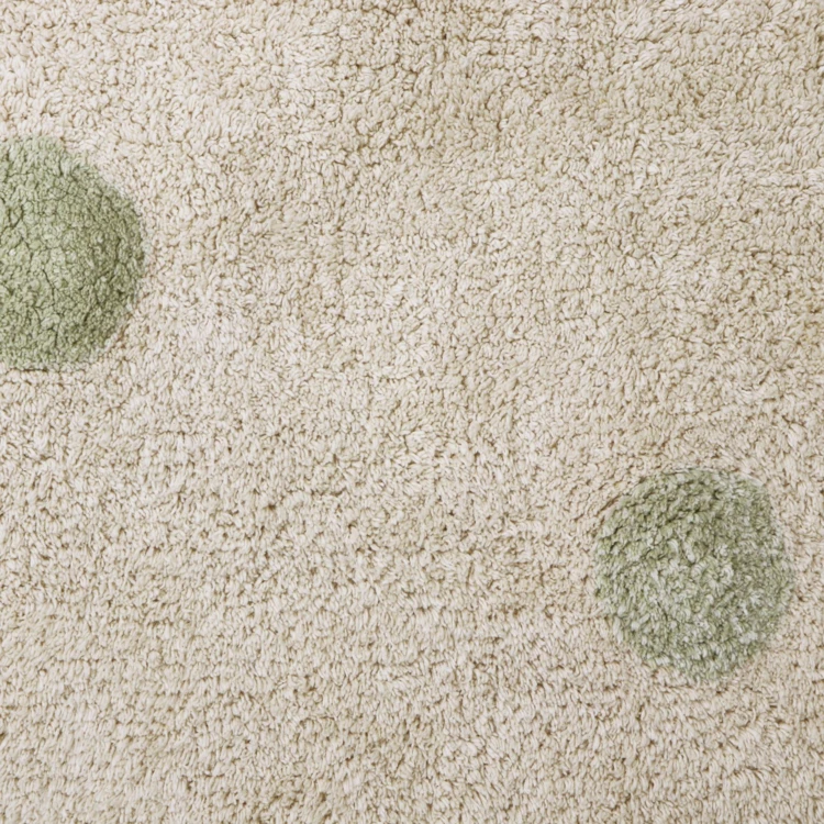 Tapis lavable hippy dots naturel