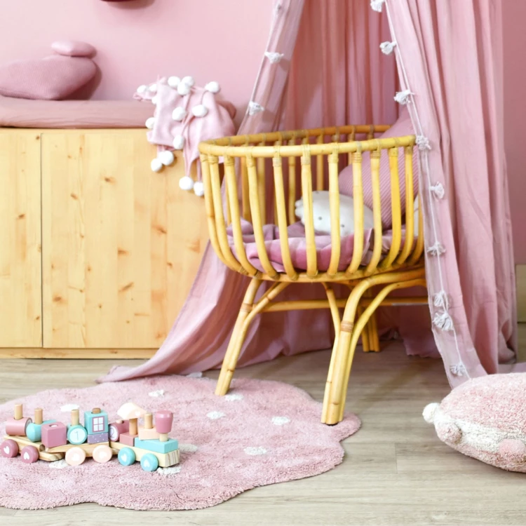 Tapis lavable Mini Dot Rose - Lorena Canals – Comptoir des Kids