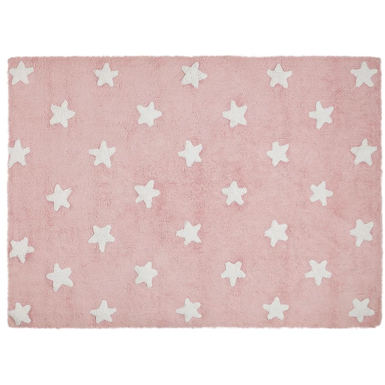 Alfombra lavable stars rosa