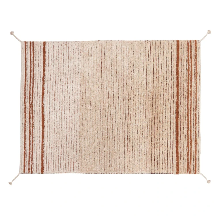 Tapis lavable réversible caramel double