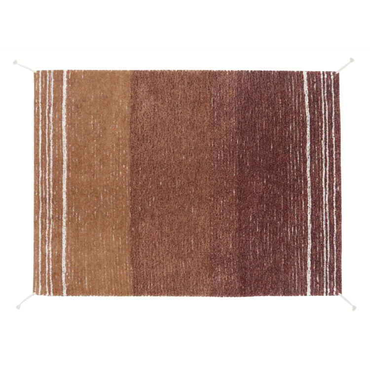 Tapis lavable réversible caramel double