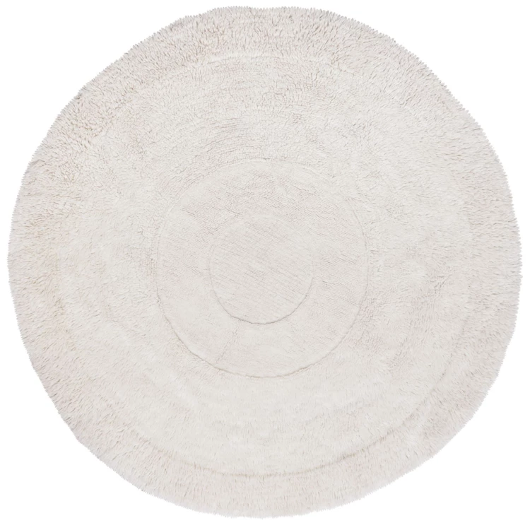 Alfombra redonda de lana lavable artic circle