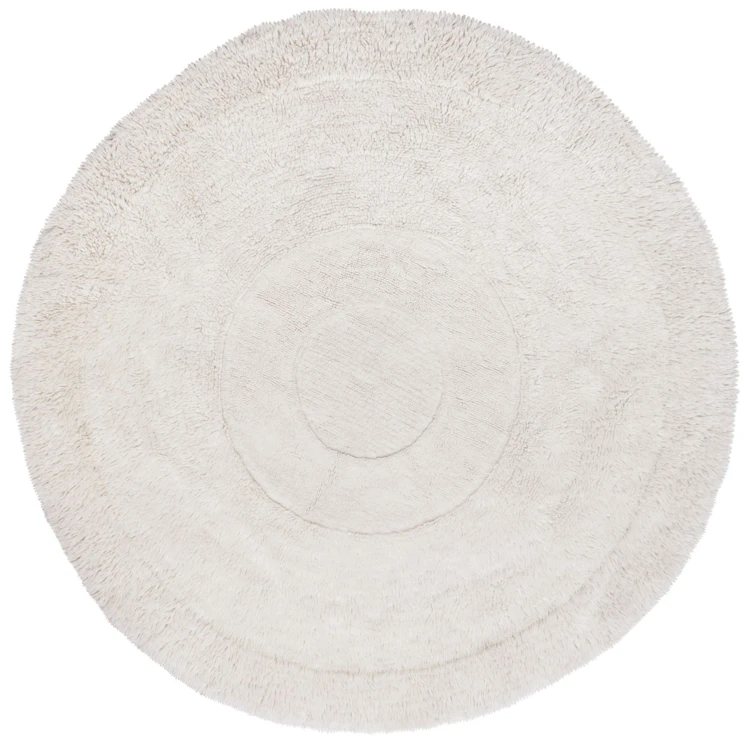 Tapis rond lavable en laine cercle arctique