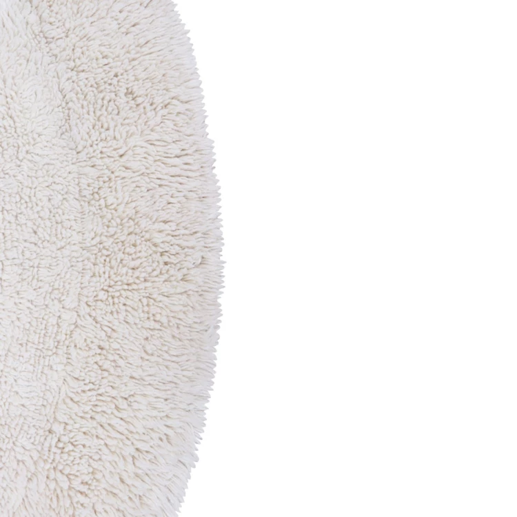 Alfombra redonda de lana lavable artic circle