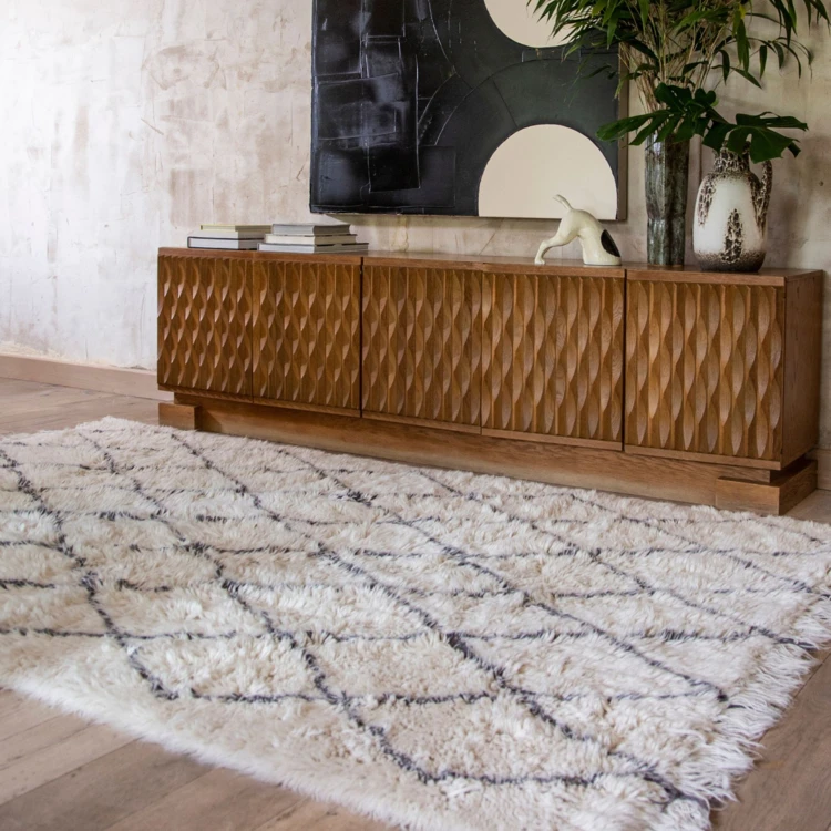 Tapis lavable en laine âme berbère