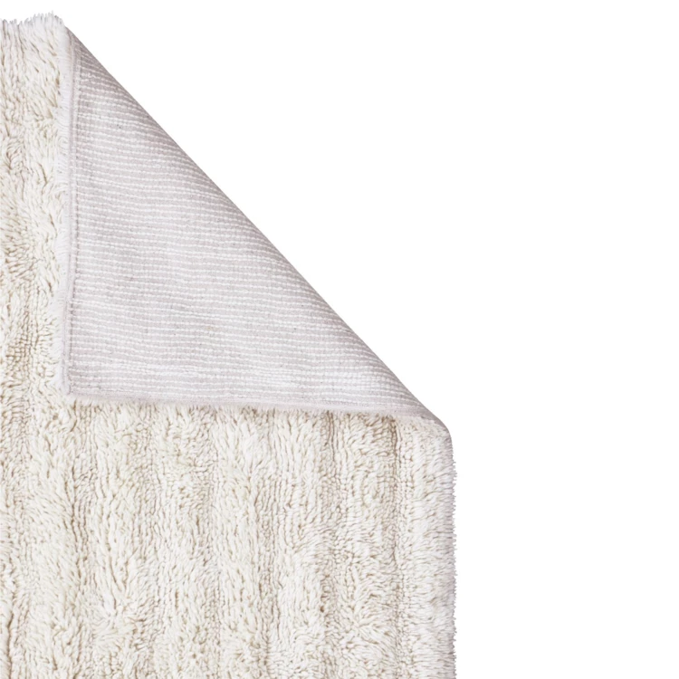 Tapis lavable en laine dunes - mouton blanc