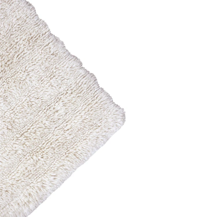 Tapis lavable en laine dunes - mouton blanc