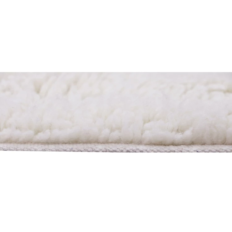 Tapis lavable en laine dunes - mouton blanc