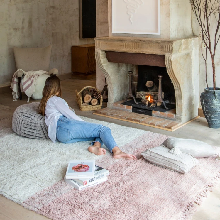 Tapis lavable en laine bruits d'été