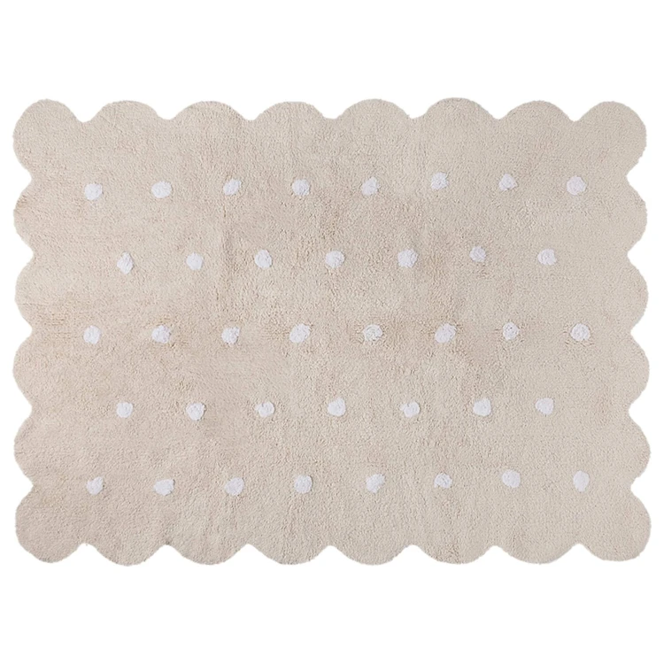 Tapis lavable en forme de biscuit