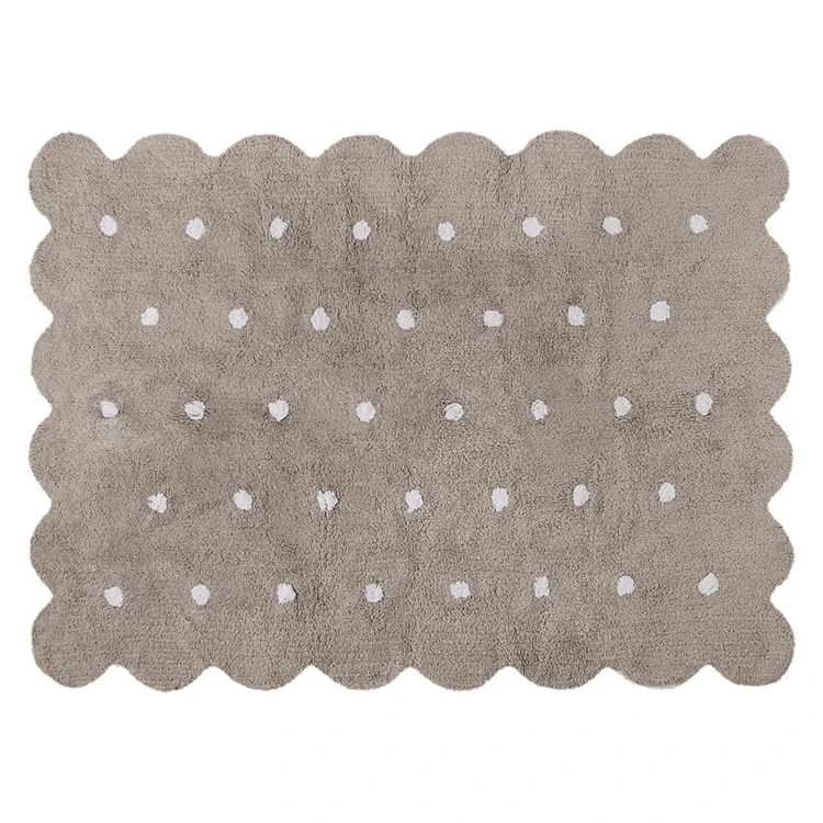 Tapis lavable en forme de biscuit