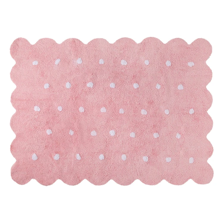 Tapis lavable en forme de biscuit