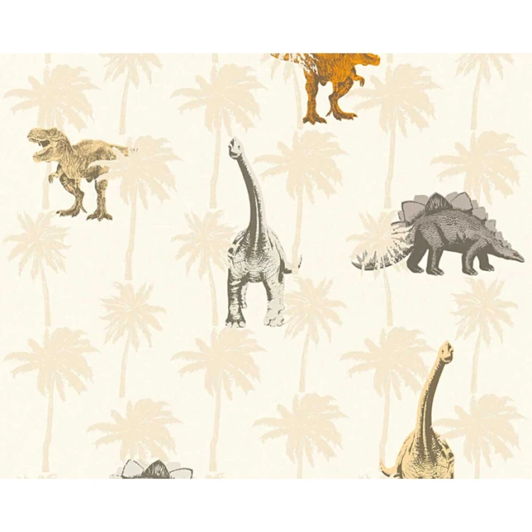 Papier peint enfant imprimé dinosaures