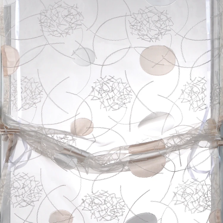 Petit voilage en organza jacquard à remonter