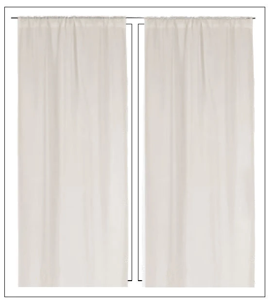 Paire de Petits voilages Droits Unis